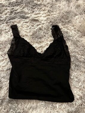 Black Lace Camisole Tank Top